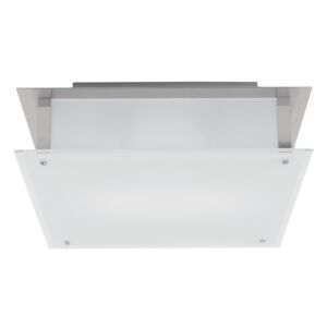 Vision SQ 1-Light Flush Mount in Brushed Steel