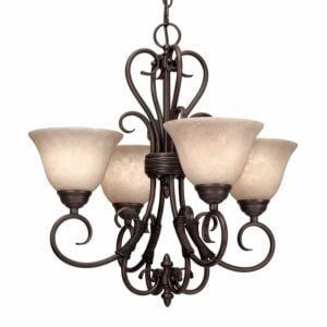 Homestead RBZ 4-Light Mini Chandelier in Rubbed Bronze