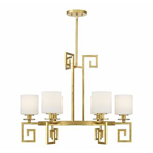 Quatrain 6-Light Chandelier in True Gold