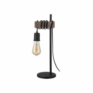 Violon 1-Light Table Lamp in Black, Dark Brown