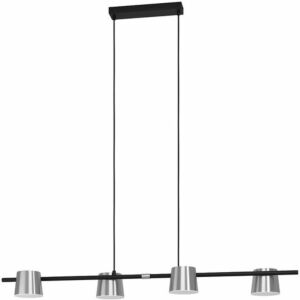 Altamira 4-Light LED Linear Pendant in Structured Black & Matte Nickel