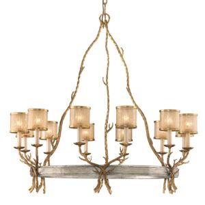 Parc Royale 12-Light Chandelier in Vintage Gold Leaf