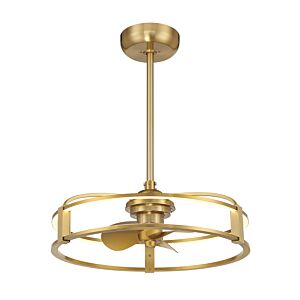 Vesta LED Fan D'Lier in Warm Brass