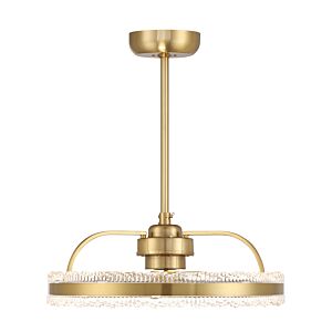 Corona LED Fan D'Lier in Warm Brass