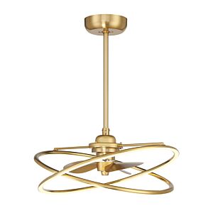 Dorado LED Fan D'Lier in Warm Brass