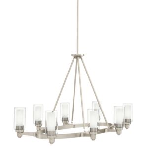 Circolo 8-Light Chandelier in Brushed Nickel