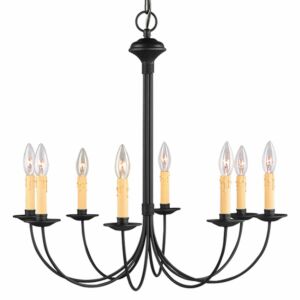 Heritage 8-Light Chandelier in Black