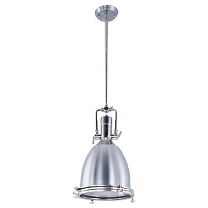 Maxim Lighting Hi Bay 14.25 Inch Frosted Metal Pendant in Polished Nickel