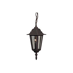 Craftmade Straight Glass 13" Outdoor Hanging Light in Rust