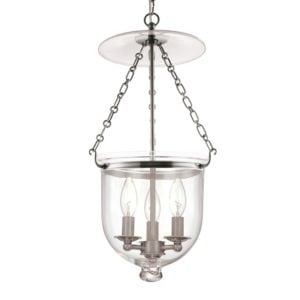 Hampton 3-Light Clear Glass Pendant Light