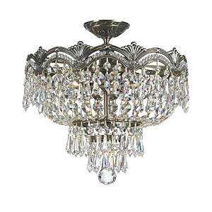 Three Light Semi Flush Mount by Crystorama