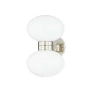 Otsego 2-Light Wall Sconce in Polished Nickel