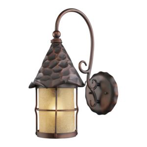Rustica 1-Light Outdoor Wall Sconce in Antique Copper