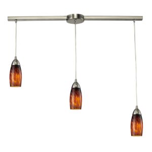 Milan 3-Light Pendant in Satin Nickel