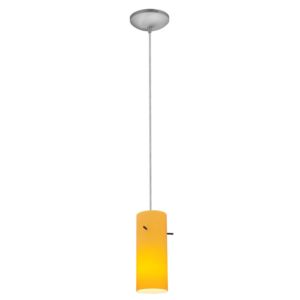 Cylinder Amber Corded Pendant Light