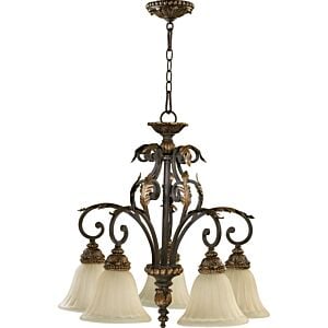 Rio Salado 5-Light Chandelier in Toasted Sienna with Mystic Silver