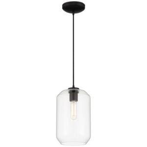 Clarity 1-Light LED Pendant in Black