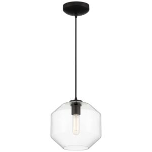 Clarity 1-Light LED Pendant in Black