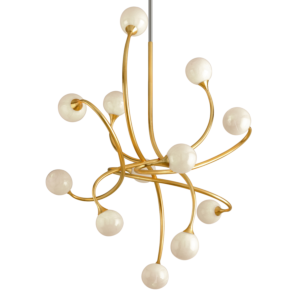  SignatureModern Chandelier in Gold Leaf