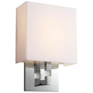 Chameleon 1-Light LED Wall Sconce in Polished Chrome W with Matte White Acrylic