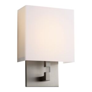 Chameleon 1-Light LED Wall Sconce in Satin Nickel W with Matte White Acrylic