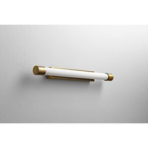 Zenith II 1-Light LED Bathroom Vanity Light in Aged Brass