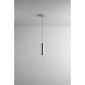 Gratis 1-Light LED Pendant in Polished Chrome W with Mirror Glass