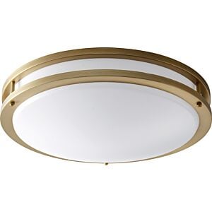 Oracle 1-Light LED Ceiling Mount in Aged Brass