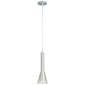 Liberty 1-Light LED Pendant in Polished Chrome W with Smoke Ombre