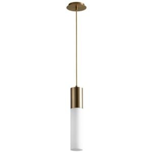 Magnum 1-Light LED Pendant in Aged Brass