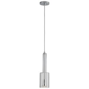Spindle 1-Light LED Pendant in Polished Chrome W with Clear
