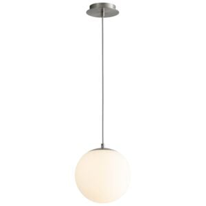 Luna 1-Light LED Pendant in Satin Nickel