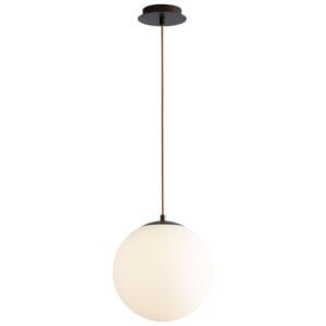 Luna 1-Light LED Pendant in Oiled Bronze