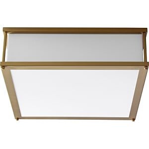 Modulo 2-Light LED Ceiling Mount in Aged Brass