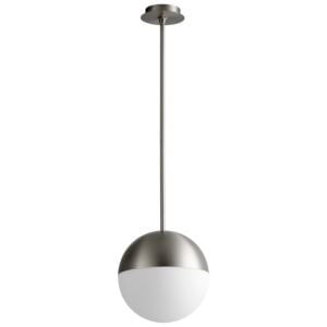 Mondo 1-Light LED Pendant in Satin Nickel Satin Nickel