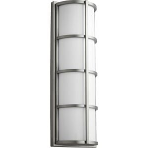 LEDa 2-Light LED Outdoor Lantern in Satin Nickel