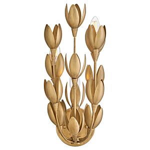 Flora 3-Light LED Wall Sconce in Burnished Gold