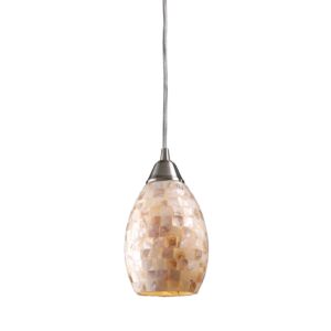 Capri 1-Light Mini Pendant in Satin Nickel