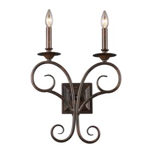 Gloucester 2-Light Wall Sconce in Weathered Bronze