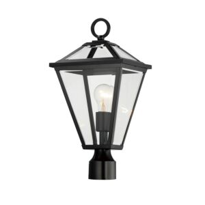 Prism 1-Light Post Lantern in Black