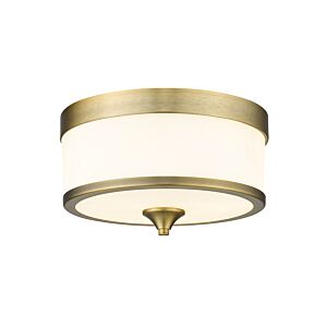 Z-Lite Cosmopolitan 3-Light Flush Mount Ceiling Light In Heritage Brass