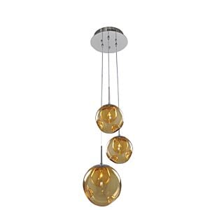 Meteor 3-Light Pendant in Chrome