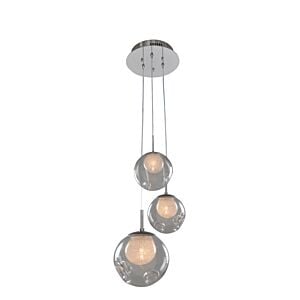 Meteor 3-Light Pendant in Chrome