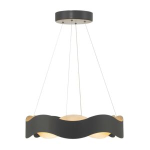 Vaughan 1-Light LED Chandelier in Black And Nickel