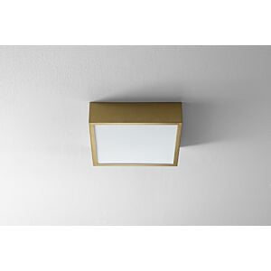 Pyxis 1-Light LED Ceiling Mount in Aged Brass