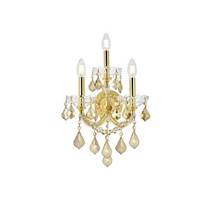 Maria Theresa 3-Light Wall Sconce in Gold