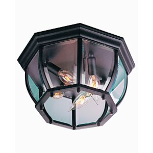 Craftmade Bent Glass 7" Outdoor Ceiling Light in Textured Matte Black