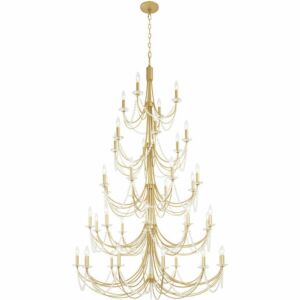 Brentwood 40-Light Chandelier in French Gold