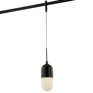 Gk Lightrail 1-Light Pendant Head in Black Gloss