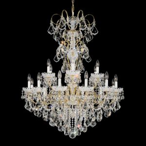 New Orleans 18-Light Chandelier in Gold with Clear Heritage Crystals